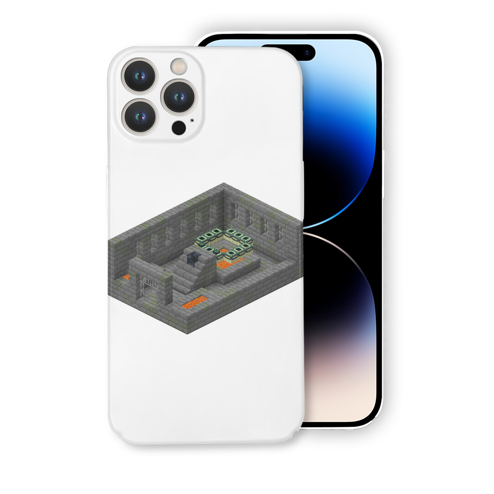 （画像用） マインクラフト ブロックの世界 Minecraft MC Block world 【iPhone 14シリーズ対応】ハードケース
